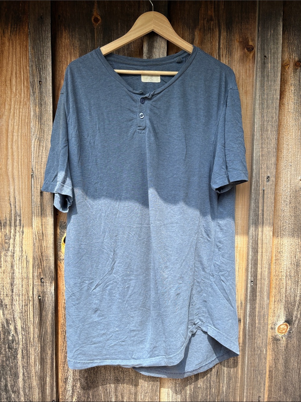 Kangol Men's Short-Sleeve Henley — Slate Blue